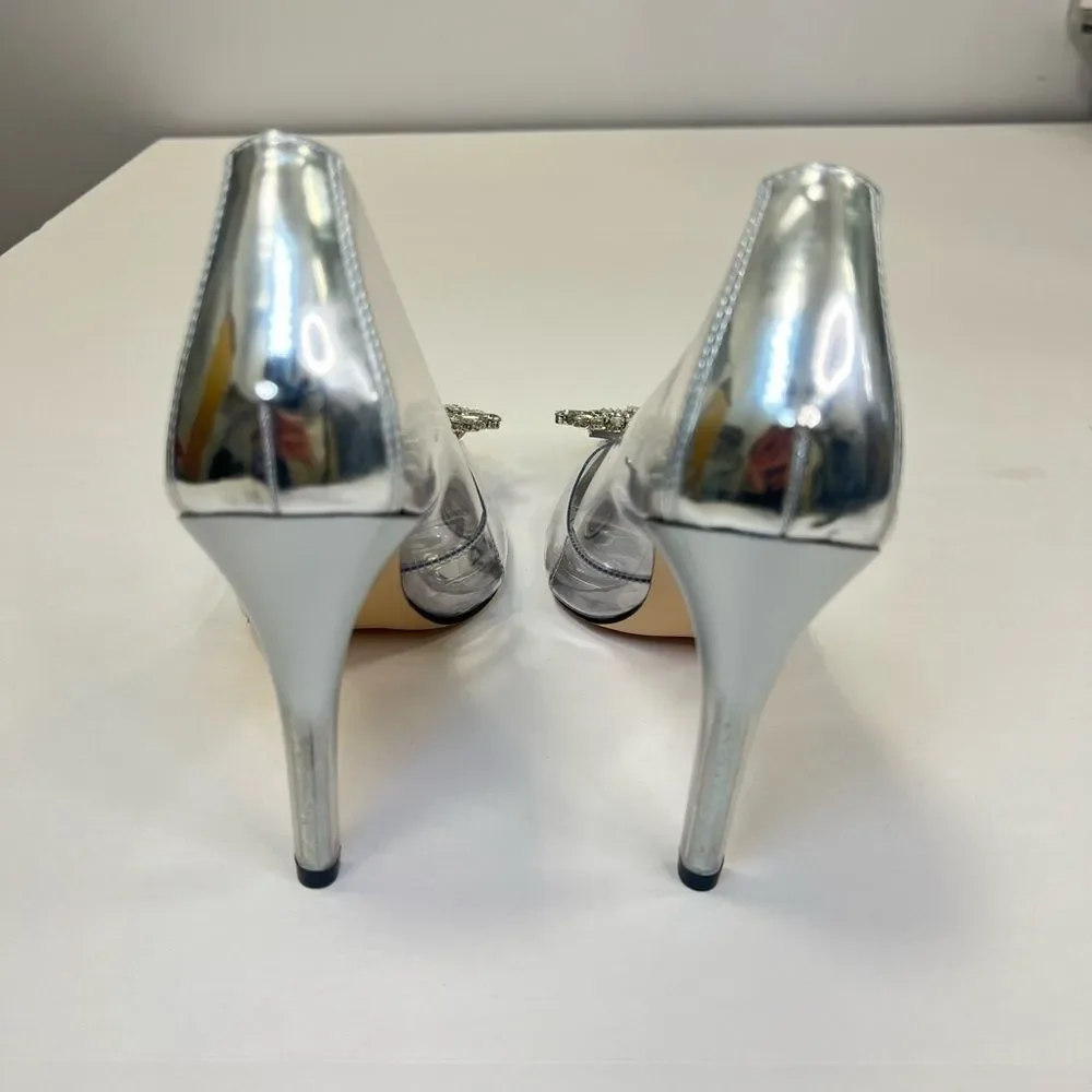 Good American Women’s Glass Cinder-f*cking-rella Pump Size 9.5 - Picture 5 of 8